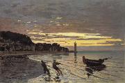 Claude Monet Towing of a Boat at Honfleur Germany oil painting artist